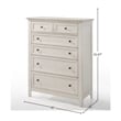 Intercon Furniture San Mateo 6-Drawer Standard Chest Rustic White