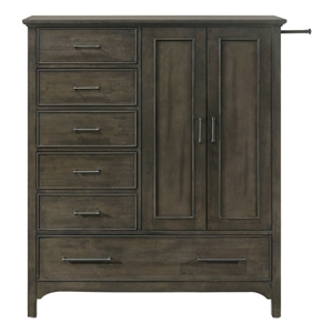 Intercon Furniture Hawthorne 6-Drawer Gentleman's Chest Brushed Charcoal