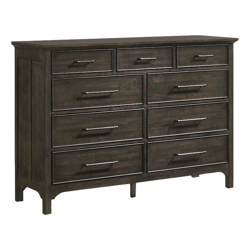 Intercon Furniture Hawthorne 9-Drawer Dresser Brushed Charcoal