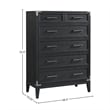 Intercon Furniture Laguna 5-Drawer Chest Weathered Steel