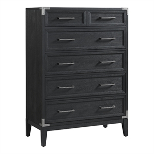 intercon furniture laguna 5-drawer chest weathered steel