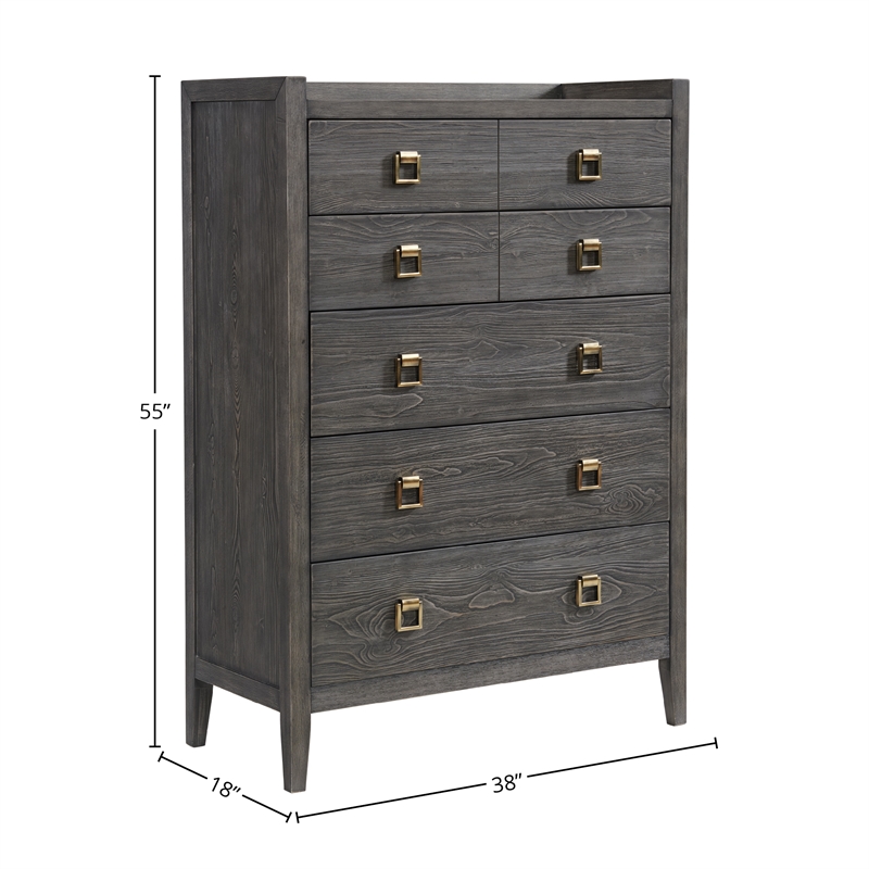 Intercon Furniture Portia 7-Drawer Chest Brushed Brindle