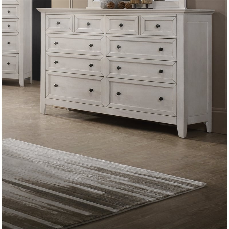 Intercon Furniture San Mateo 10-Drawer Dresser Rustic White