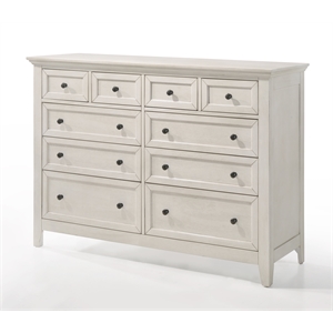intercon furniture san mateo 10-drawer dresser rustic white