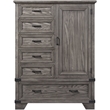 Intercon Furniture Forge 6-Drawer Gentleman's Chest Brushed Steel