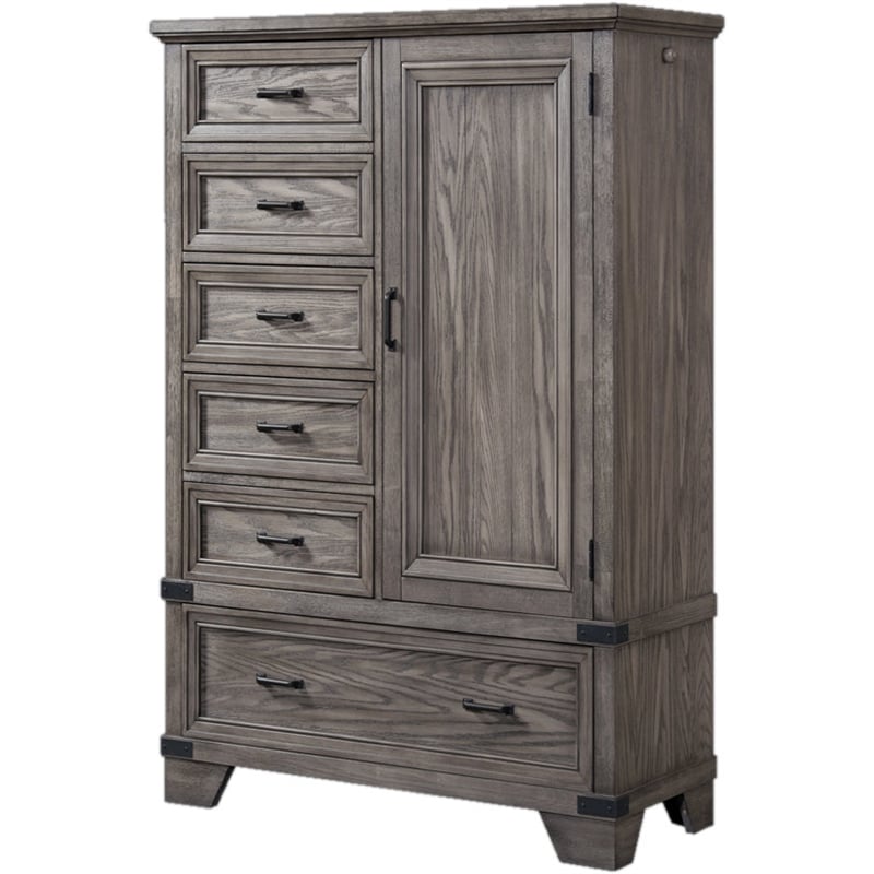 Intercon Furniture Forge 6-Drawer Gentleman's Chest Brushed Steel