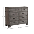 Intercon Furniture Forge 9-Drawer Dresser Brushed Steel