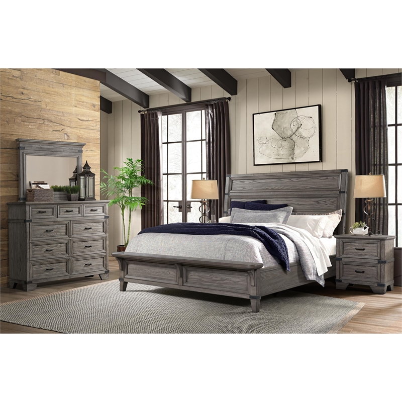 Intercon Furniture Forge 9-Drawer Dresser Brushed Steel