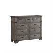 Intercon Furniture Forge 9-Drawer Dresser Brushed Steel