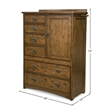 Intercon Furniture Oak Park 6-Drawer Chest with Door Brown
