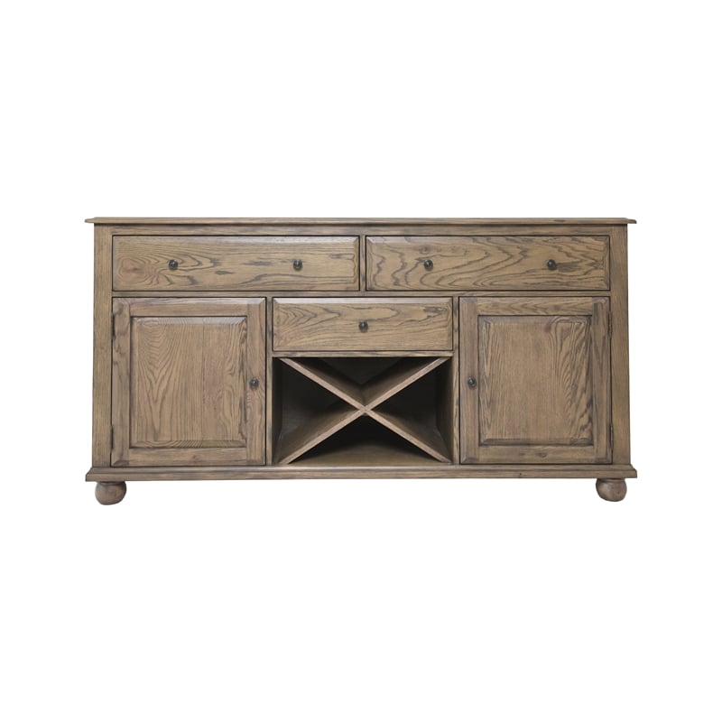 Intercon Colonial Oak Sideboard Weathered Chestnut finish