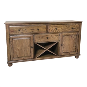 Intercon Colonial Oak Sideboard Weathered Chestnut finish