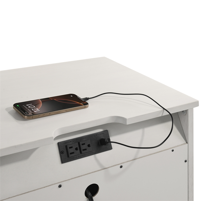 Intercon Andover Nightstand in White