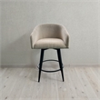 Intercon Metal Base Barstool with Barrel Seat in Champagne