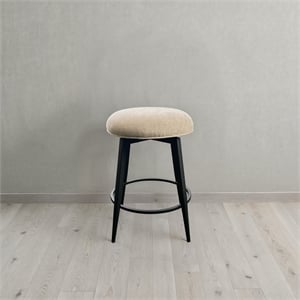 Intercon Metal Base Barstool with Backless Seat in Champagne