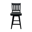 Intercon Wooden Barstool with Slat Back in Black