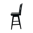 Intercon Wooden Barstool with X Back in Black