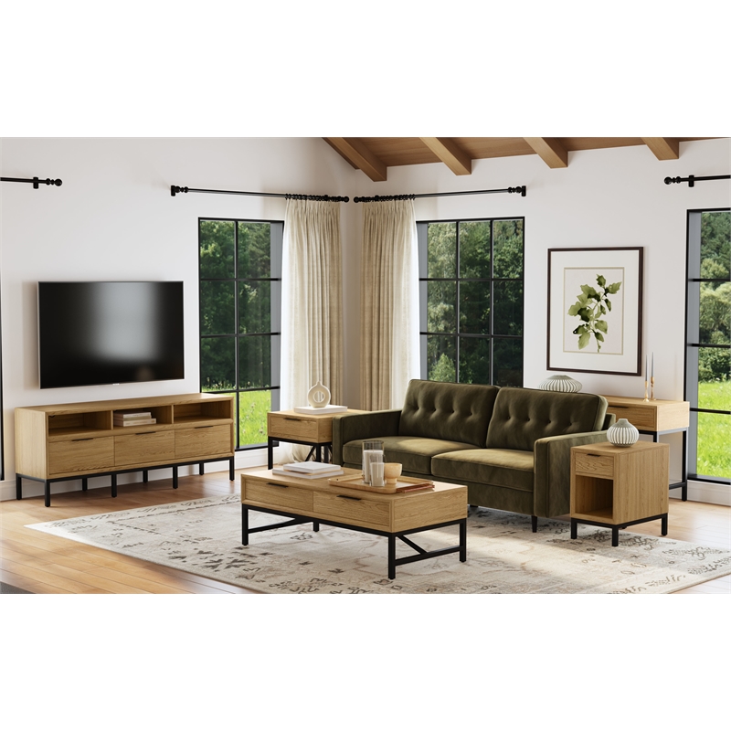 Intercon Newport Sofa Back Table in Natural Oak