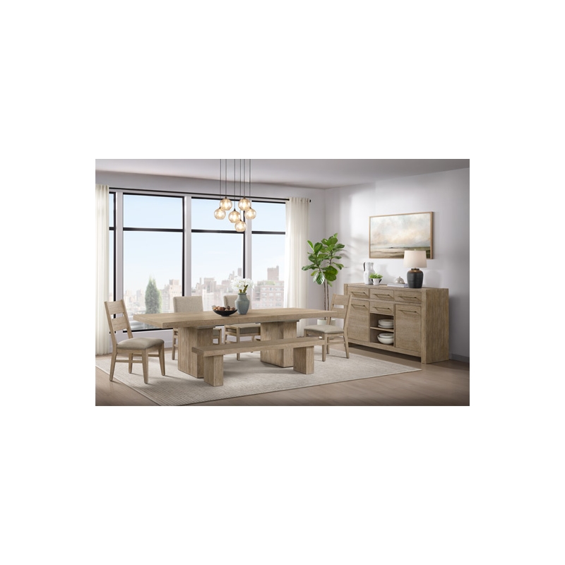 Intercon Nash Backless Bench in Weathered Sand
