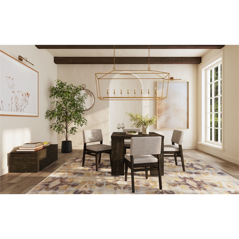 Intercon Flex Stackable Upholstered Chair in Reclaimed Chevron
