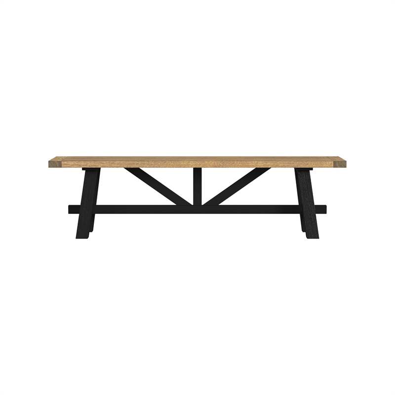 Intercon Hendricks Dining Bench in Wheat and Raven
