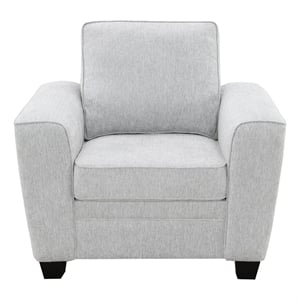Intercon Ashbury Chair in TUP Soft Gray Chenille