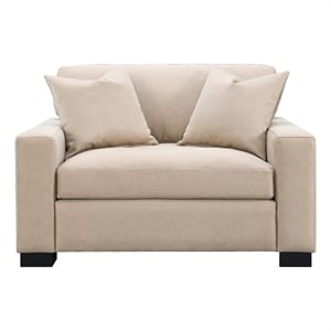 Intercon Dexter Double Chair with 2 Pillows in Taupe