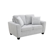 Intercon Ashbury Loveseat with 2 Pillows in TUP Soft Gray Chenille