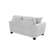 Intercon Ashbury Loveseat with 2 Pillows in TUP Soft Gray Chenille