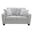 Intercon Ashbury Loveseat with 2 Pillows in TUP Soft Gray Chenille