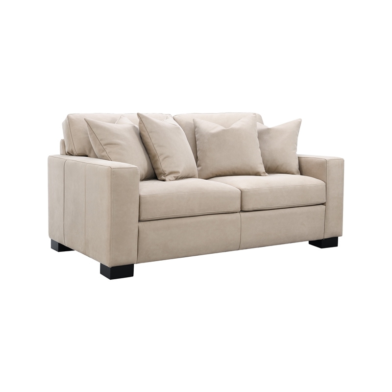 Intercon Dexter Loveseat with 4 Pillows in Taupe