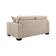 Intercon Dexter Loveseat with 4 Pillows in Taupe