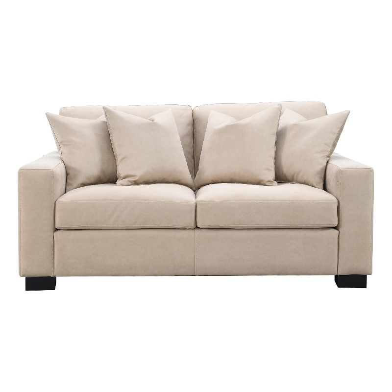 Intercon Dexter Loveseat with 4 Pillows in Taupe