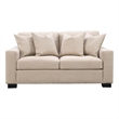 Intercon Dexter Loveseat with 4 Pillows in Taupe