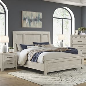 Intercon Carlson King Bed in Washed Linen