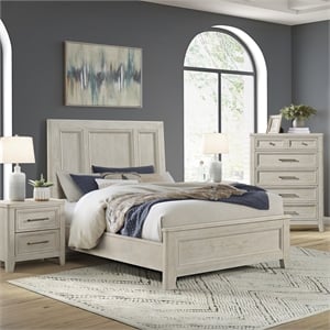 Intercon Carlson Queen Bed in Washed Linen