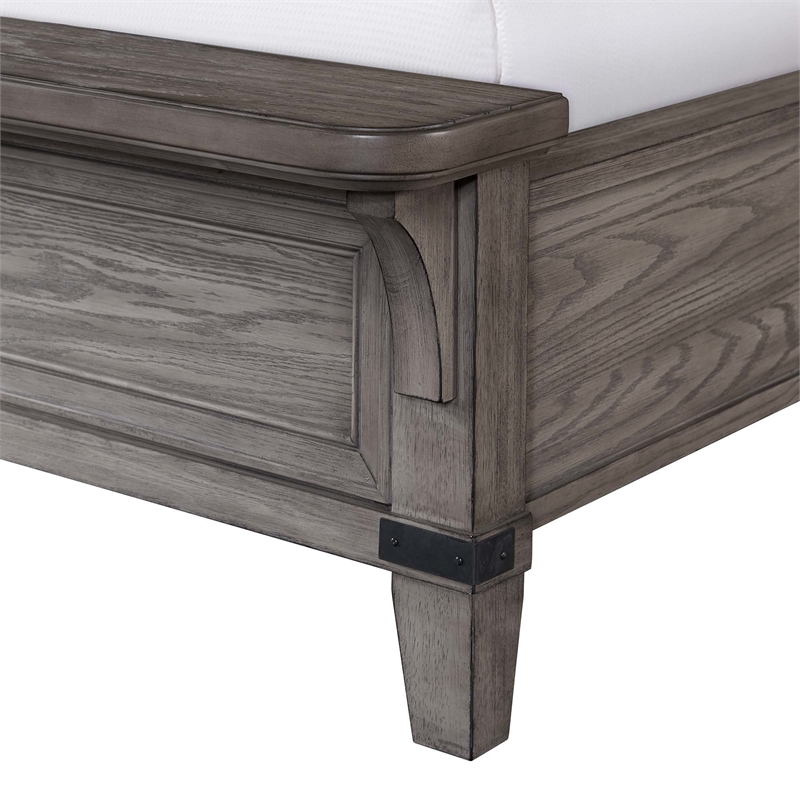 Intercon Forge Queen Bed in Brushed Steel in Brushed Steel