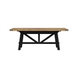 Intercon Hendricks Trestle Table in Rustic Wheat and Raven