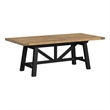 Intercon Hendricks Trestle Table in Rustic Wheat and Raven