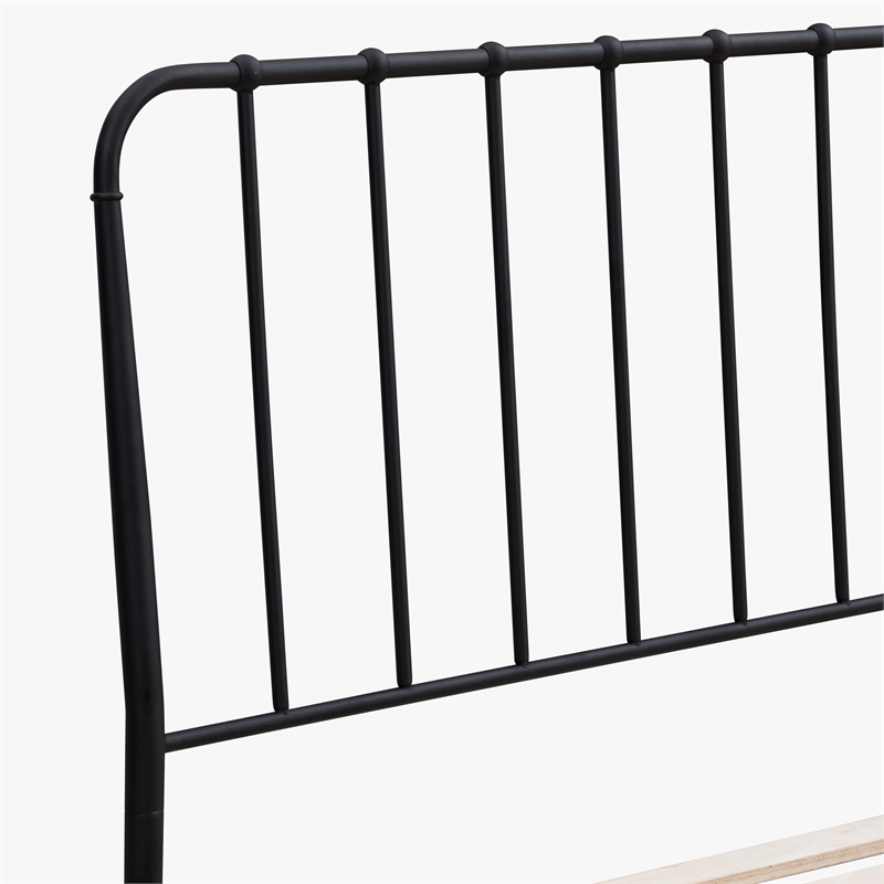 Intercon Farmhouse Queen Metal Bed in Matte Black