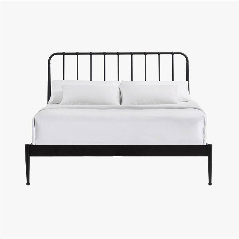 Intercon Farmhouse Queen Metal Bed in Matte Black