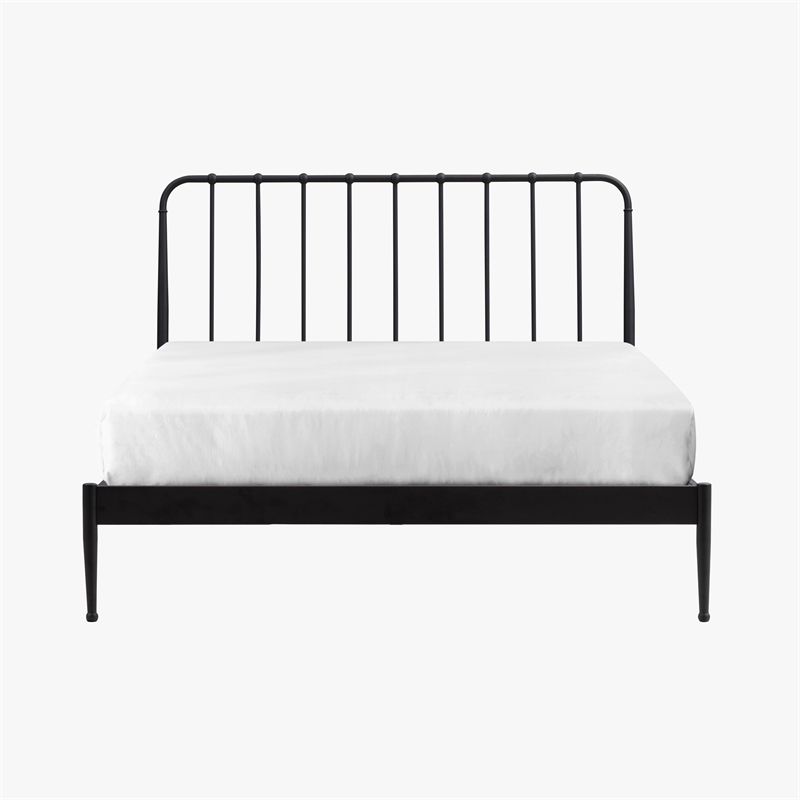 Intercon Farmhouse Queen Metal Bed in Matte Black