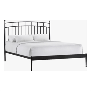 Intercon Traditional Queen Metal Bed in Matte Black