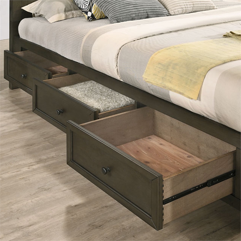 Intercon San Mateo King Storage Bed in Gray