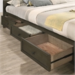 Intercon San Mateo King Storage Bed in Gray