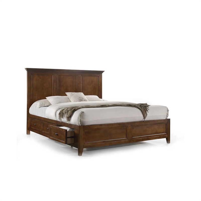 Intercon San Mateo King Storage Bed in Tuscan