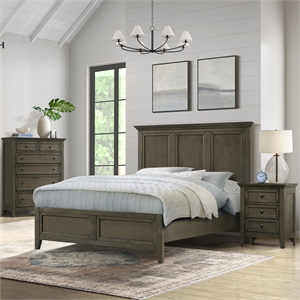 Intercon San Mateo Queen Standard Bed in Gray
