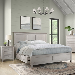 Intercon San Mateo Queen Storage Bed in White