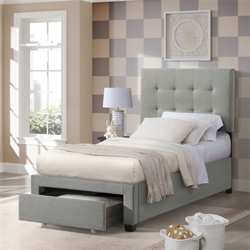 Intercon Kaycee Youth Twin Storage Bed in Rhyan Smoke