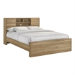 Intercon Vega Queen Bookcase Bed in Natural Nutmeg